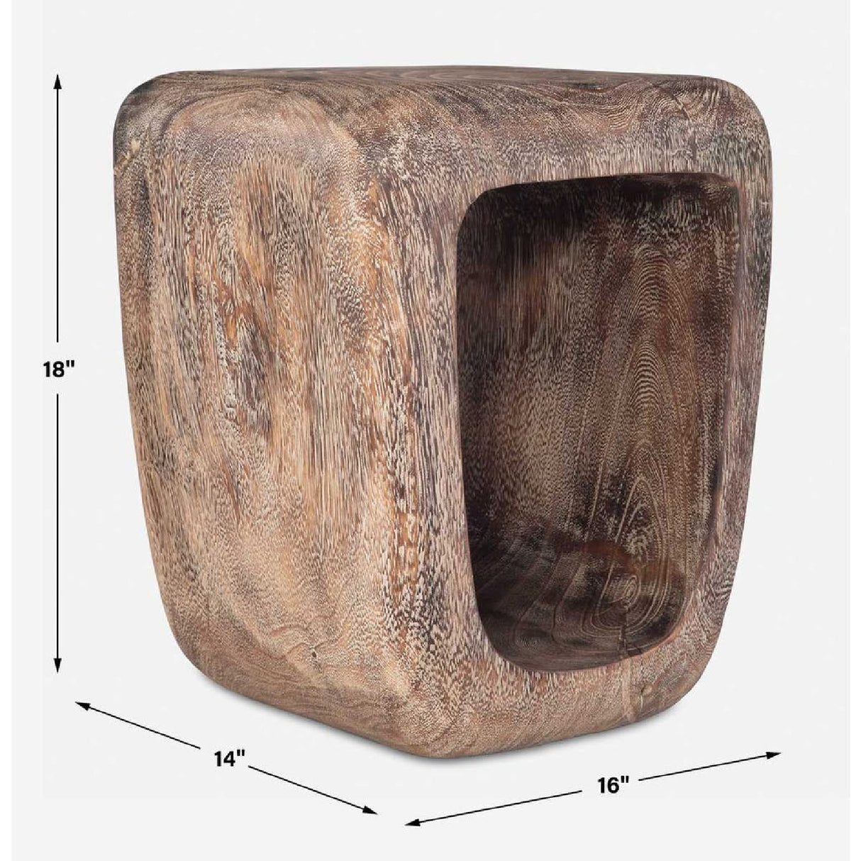   Modern European furniture - Washed Suar Wood Accent Stool - www.oroa.com | Oroa.com