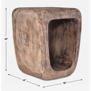   Modern European furniture - Washed Suar Wood Accent Stool - www.oroa.com | Oroa.com