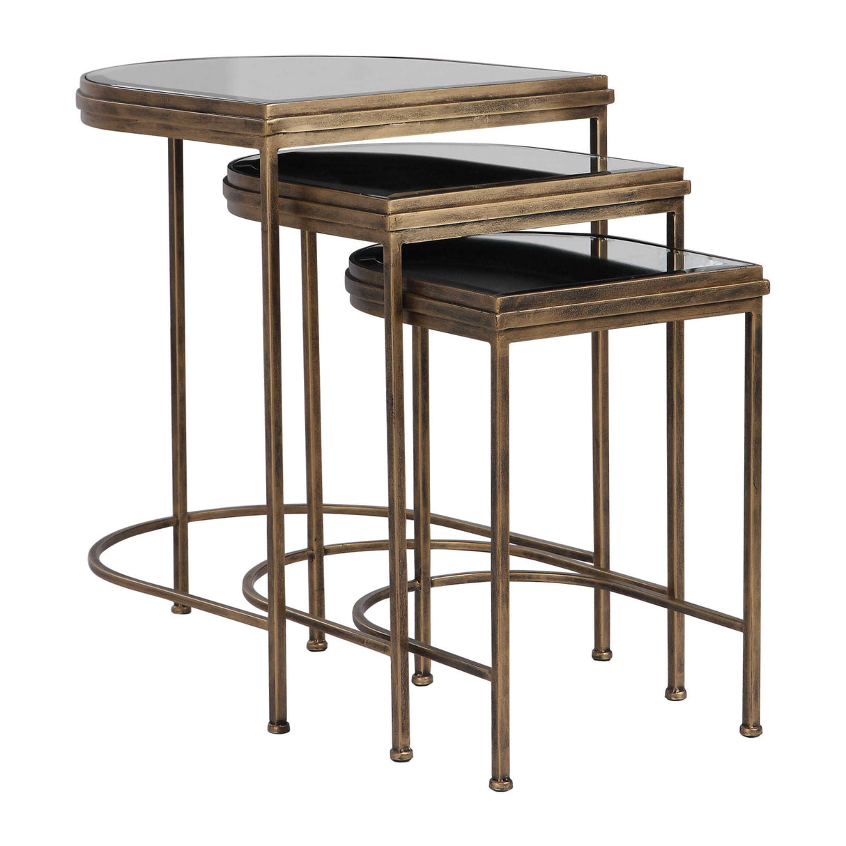   Gold Framed Nesting Tables (3) | Oroa.com