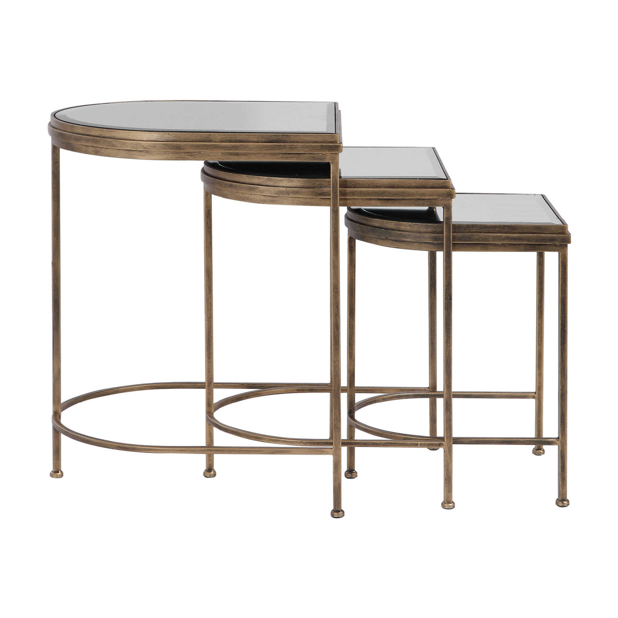   Gold Framed Nesting Tables (3) | Oroa.com
