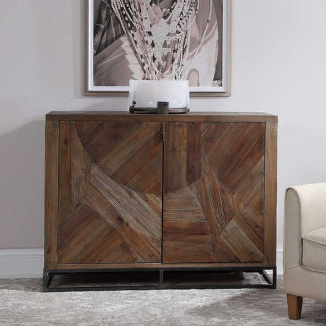   Modern European furniture - 2-Door Marquetry Wooden Cabinet - www.oroa.com | Oroa.com
