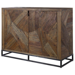   Modern European furniture - 2-Door Marquetry Wooden Cabinet - www.oroa.com | Oroa.com