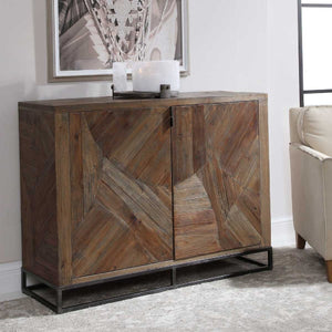   Modern European furniture - 2-Door Marquetry Wooden Cabinet - www.oroa.com | Oroa.com