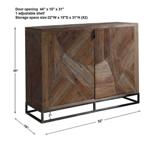   Modern European furniture - 2-Door Marquetry Wooden Cabinet - www.oroa.com | Oroa.com