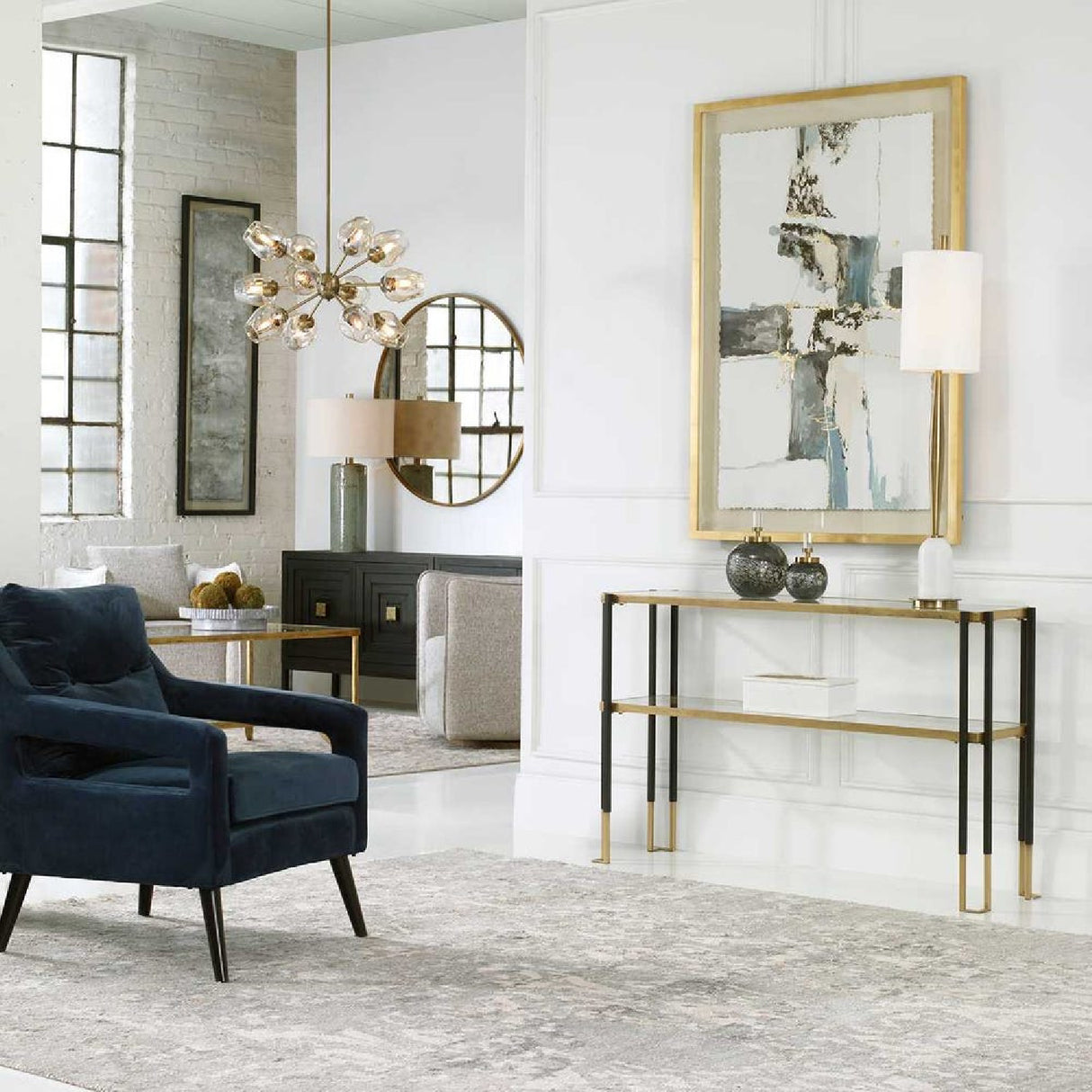   Modern European furniture - Gold Leaf Console Table  - www.oroa.com | Oroa.com