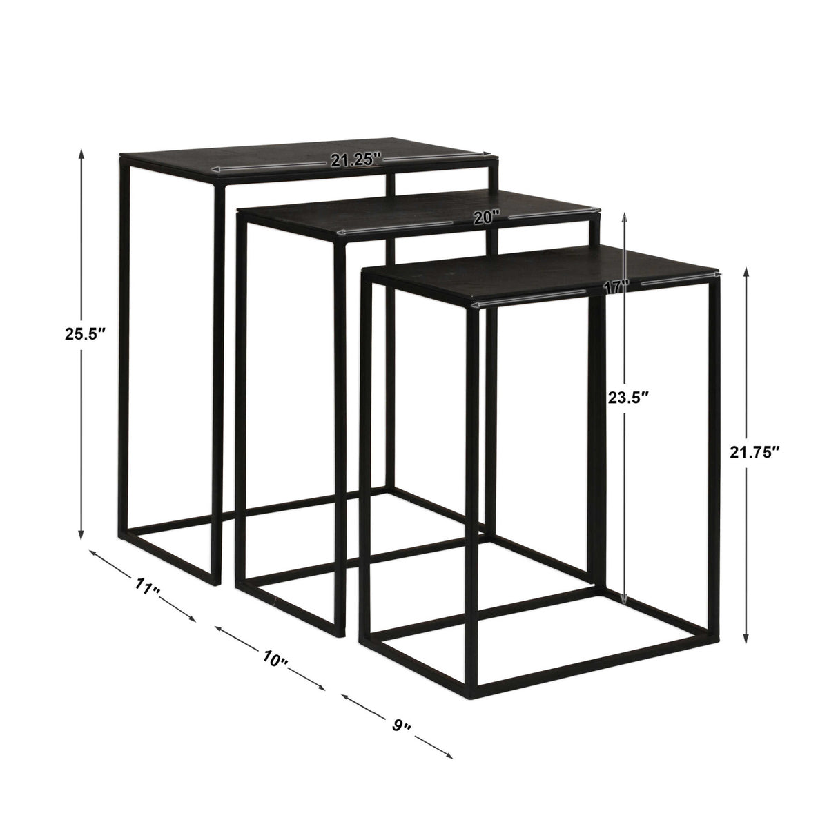   Cast Aluminum Nesting Tables (3) | Oroa.com