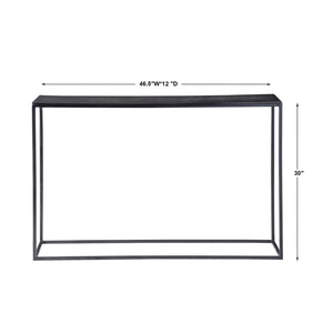  Black Iron Industrial Console Table | Oroa.com