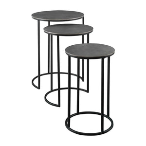   Cast Aluminum Round Nesting Tables (3) | Oroa.com