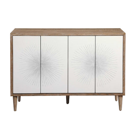   Modern European furniture - White Starburst 4-Door Cabinet - www.oroa.com | Oroa.com