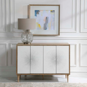   Modern European furniture - White Starburst 4-Door Cabinet - www.oroa.com | Oroa.com