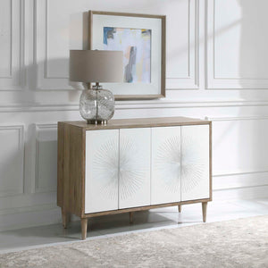   Modern European furniture - White Starburst 4-Door Cabinet - www.oroa.com | Oroa.com