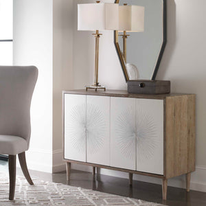   Modern European furniture - White Starburst 4-Door Cabinet - www.oroa.com | Oroa.com