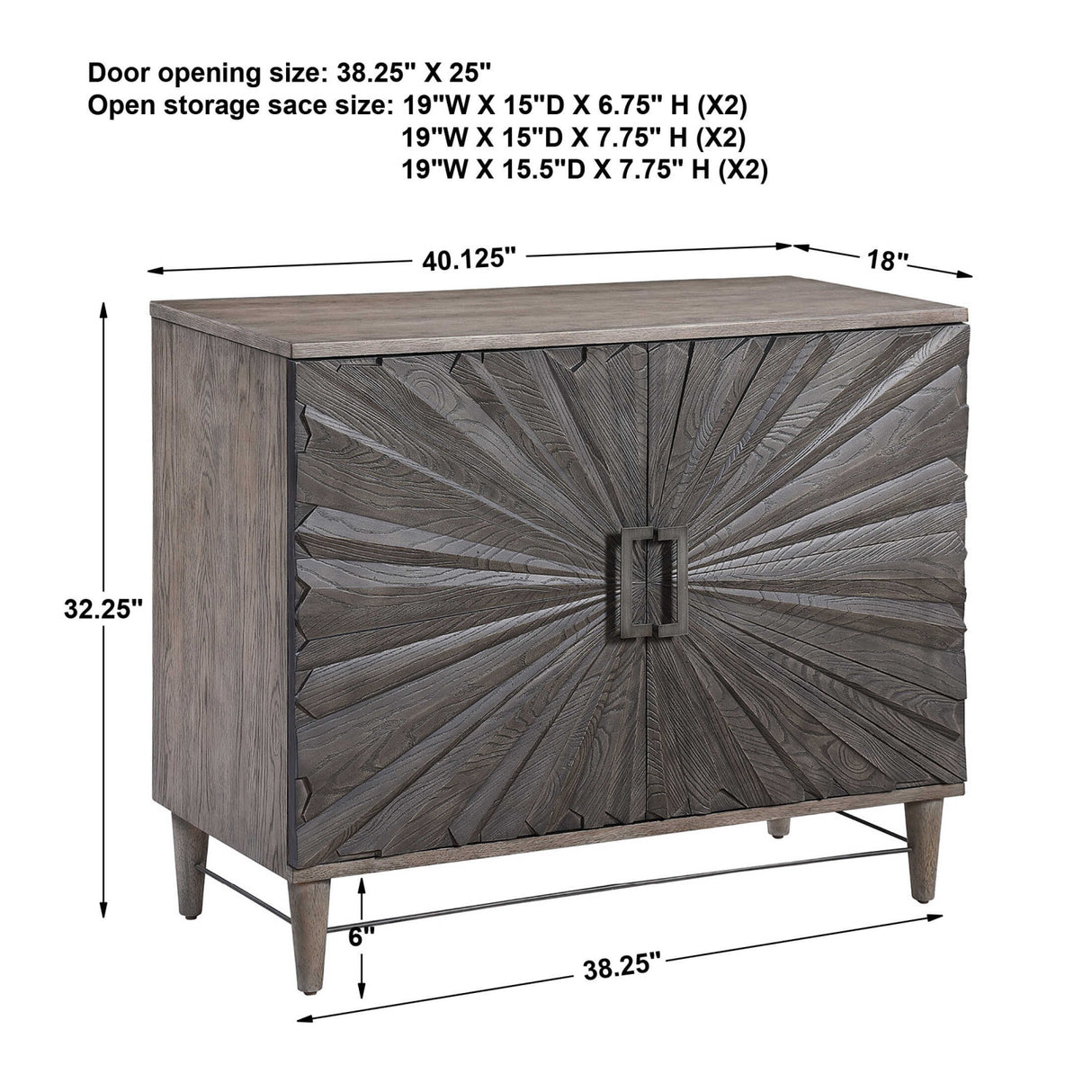   Modern European furniture - Oak Starburst 2-Door Cabinet - www.oroa.com | Oroa.com
