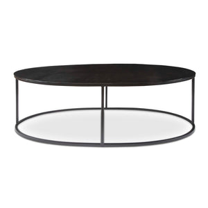   Black Aluminum Oval Coffee Table | Oroa.com