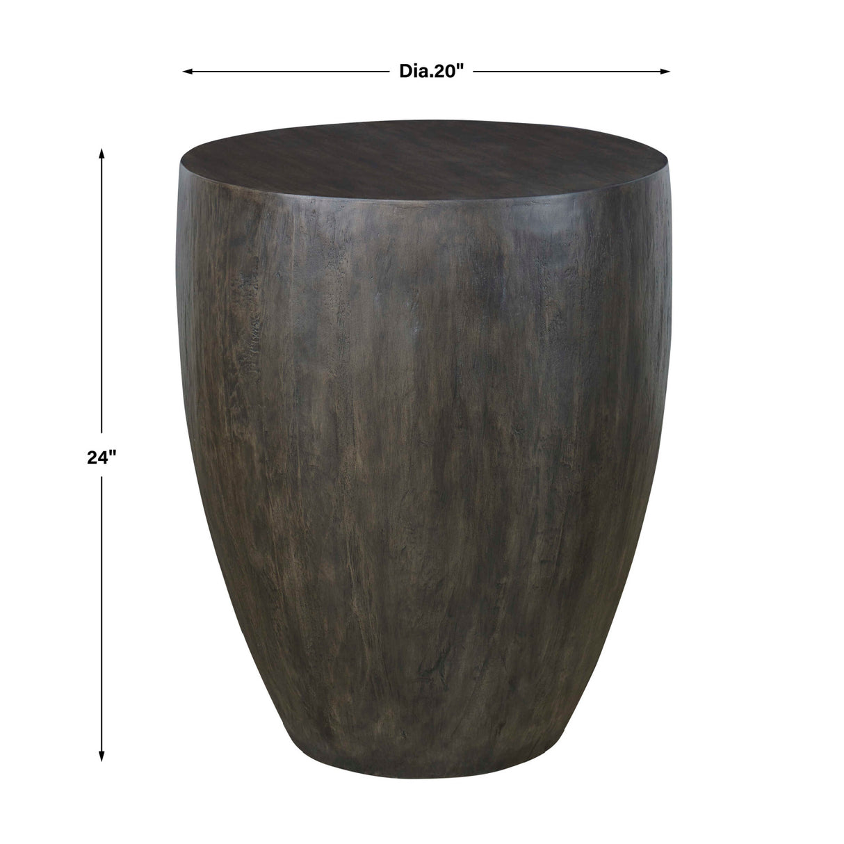   Modern European furniture - Walnut Finished Round End Table - www.oroa.com | Oroa.com