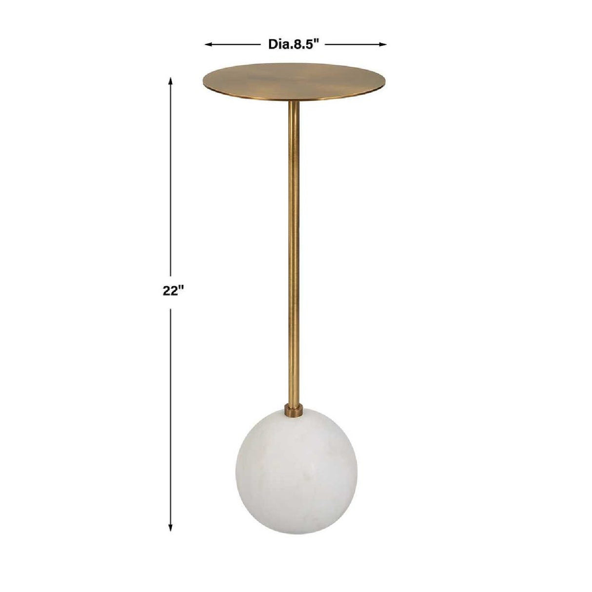   Gold Pedestal Drink Table | Oroa.com