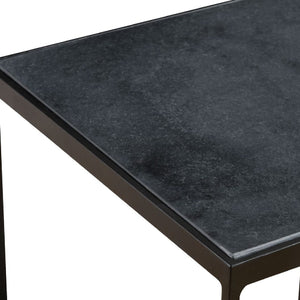   Square Black Marble Accent Table | Oroa.com