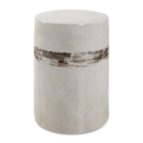  Modern European furniture - White Crackle Ceramic Garden Stool - www.oroa.com | Oroa.com