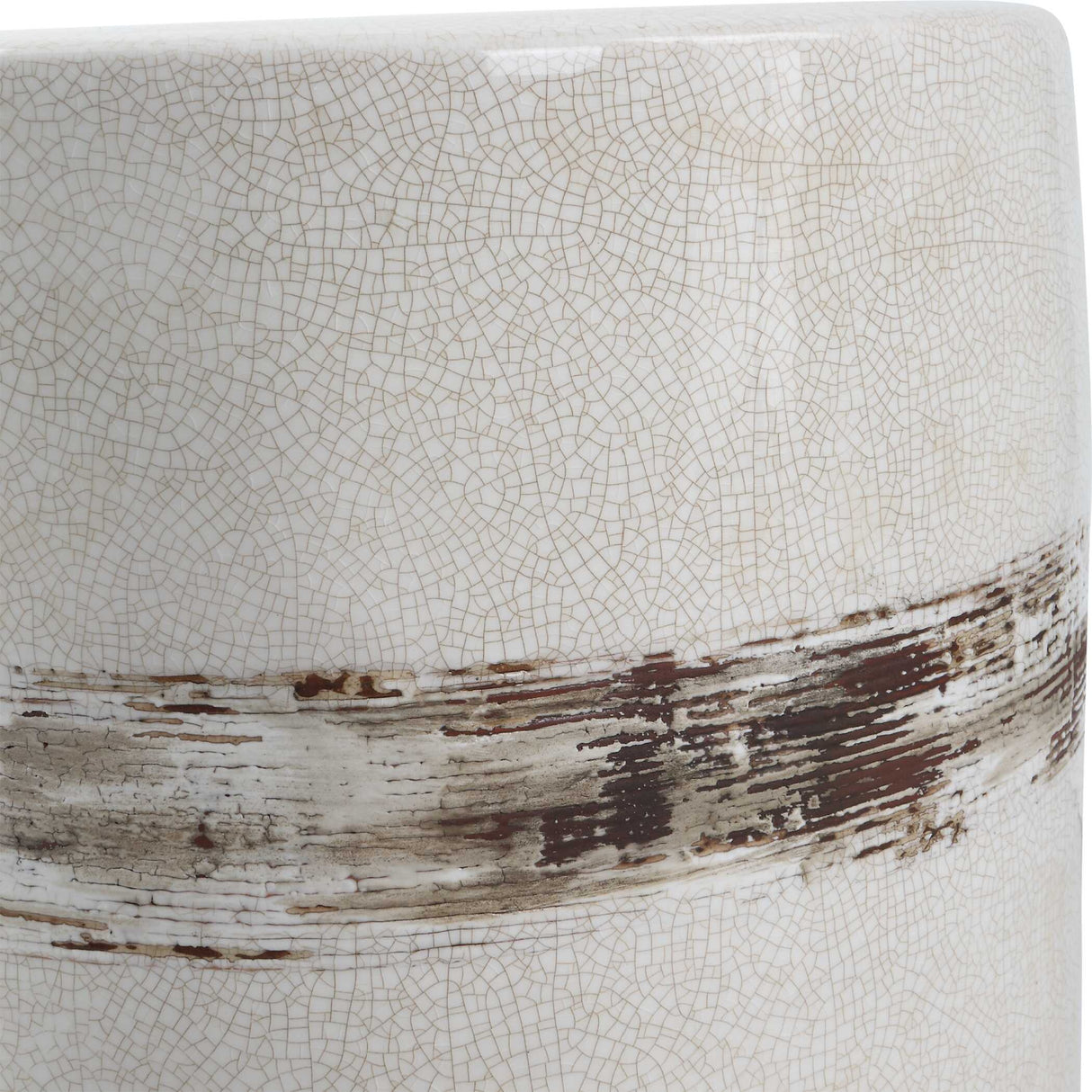   Modern European furniture - White Crackle Ceramic Garden Stool - www.oroa.com | Oroa.com