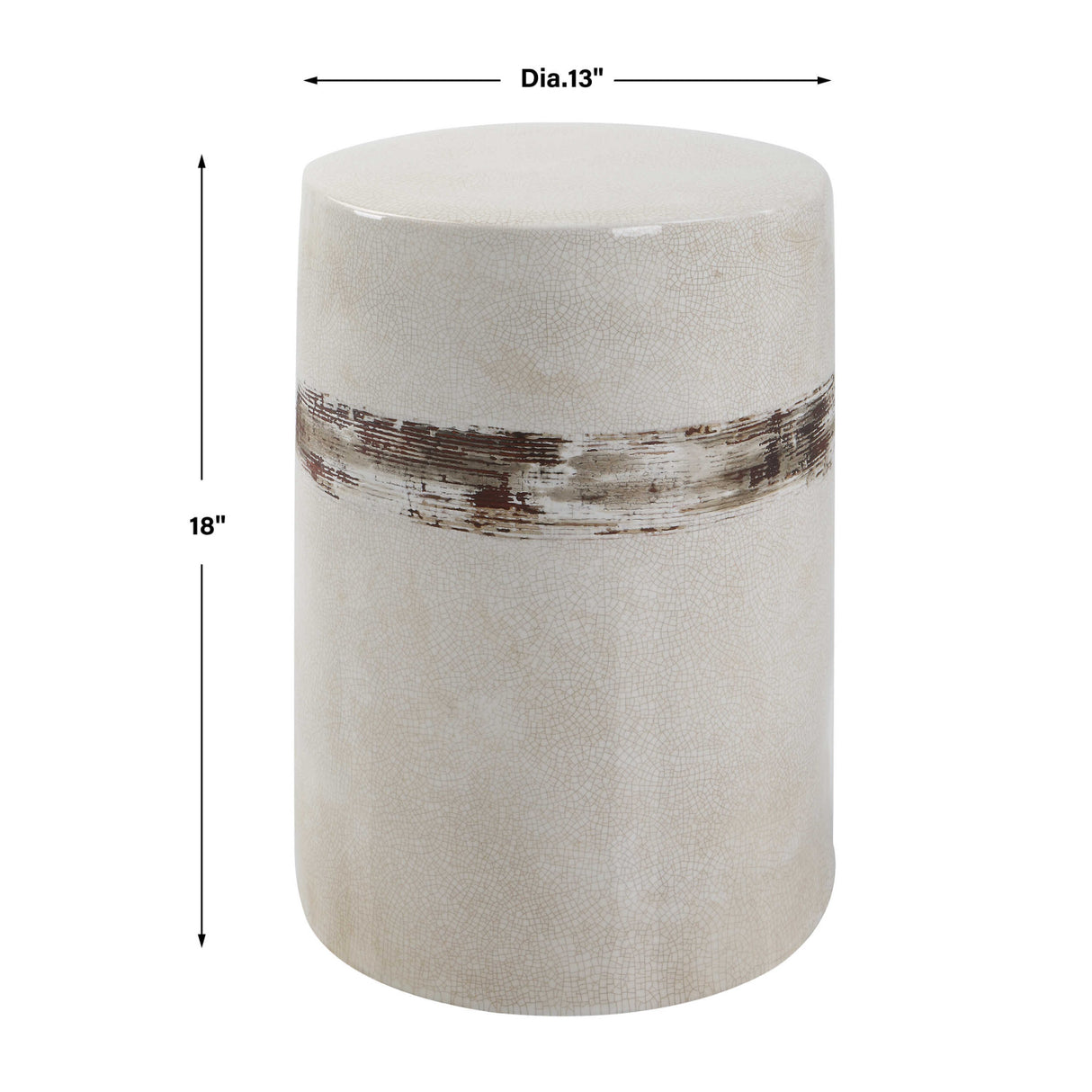   Modern European furniture - White Crackle Ceramic Garden Stool - www.oroa.com | Oroa.com