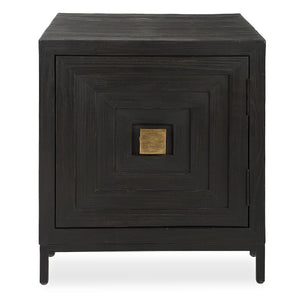   Modern European furniture - Black Wooden 1-Door Accent Cabinet - www.oroa.com | Oroa.com