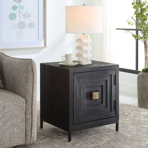   Modern European furniture - Black Wooden 1-Door Accent Cabinet - www.oroa.com | Oroa.com