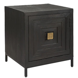   Modern European furniture - Black Wooden 1-Door Accent Cabinet - www.oroa.com | Oroa.com