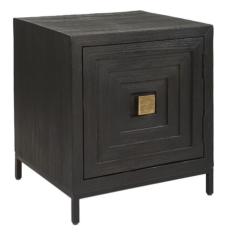   Modern European furniture - Black Wooden 1-Door Accent Cabinet - www.oroa.com | Oroa.com