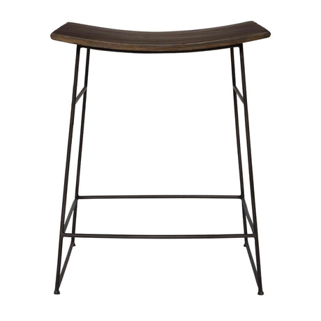   Modern European furniture - Solid Mango Scooped Counter Stool - www.oroa.com | Oroa.com