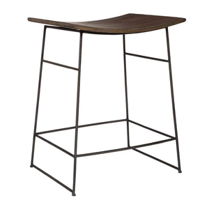   Modern European furniture - Solid Mango Scooped Counter Stool - www.oroa.com | Oroa.com