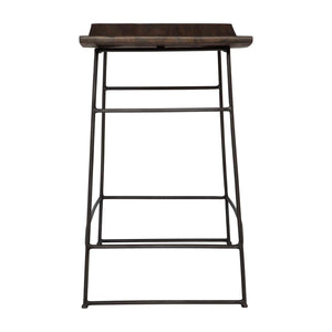   Modern European furniture - Solid Mango Scooped Counter Stool - www.oroa.com | Oroa.com