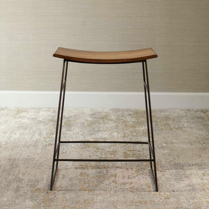   Modern European furniture - Solid Mango Scooped Counter Stool - www.oroa.com | Oroa.com
