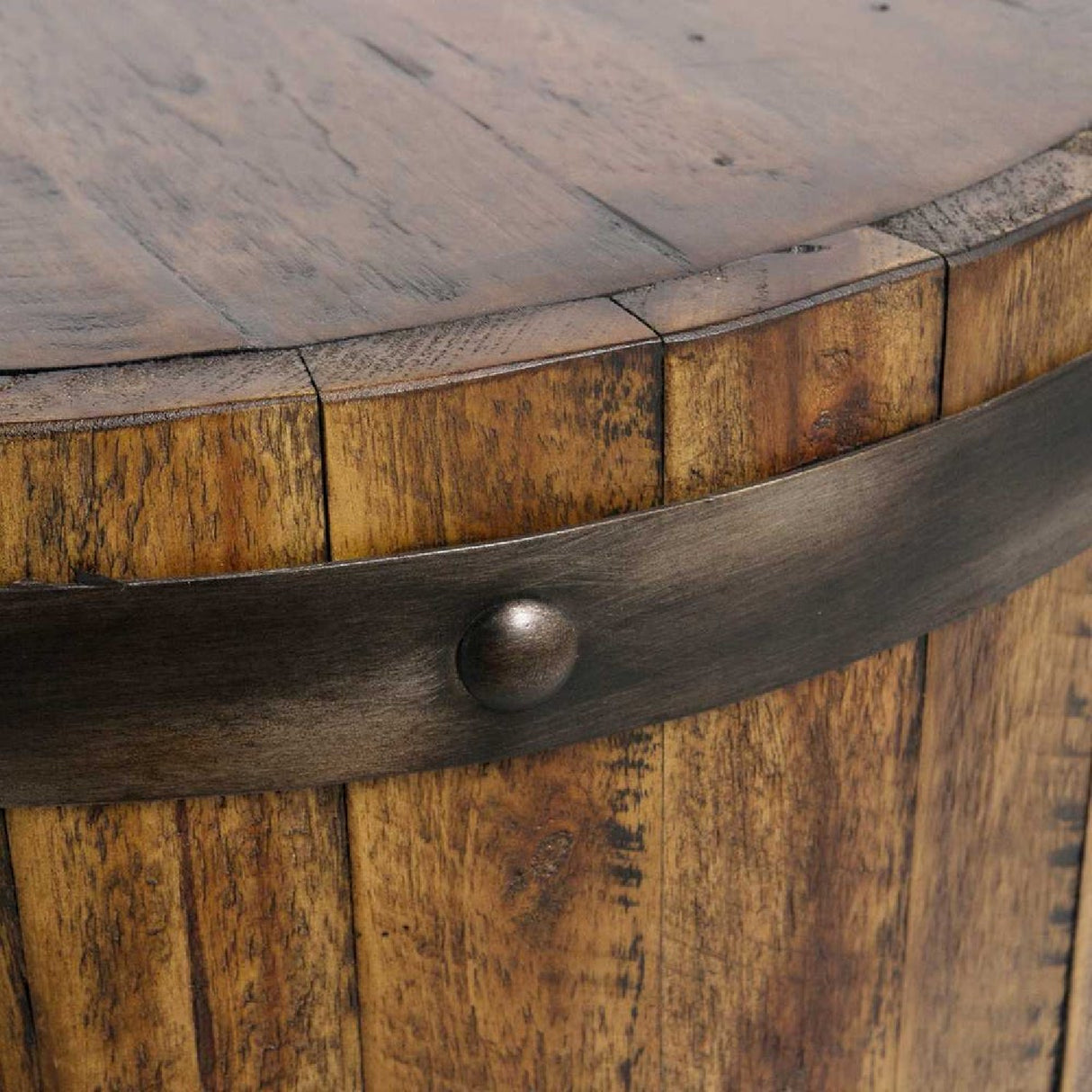   Rustic Acacia Wood Side Table | Oroa.com