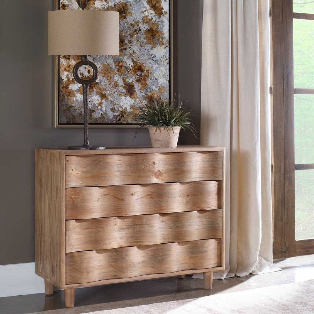   Modern European furniture - Pine Wood 4-Drawer Accent Chest - www.oroa.com | Oroa.com