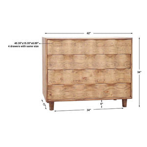   Modern European furniture - Pine Wood 4-Drawer Accent Chest - www.oroa.com | Oroa.com