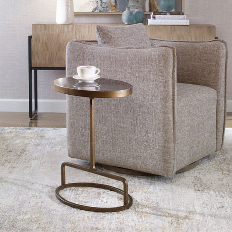   Iron Base Oval Accent Table | Oroa.com