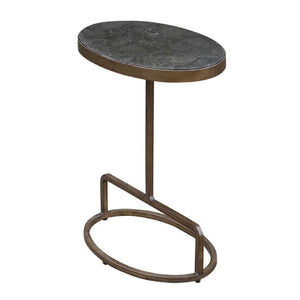   Iron Base Oval Accent Table | Oroa.com