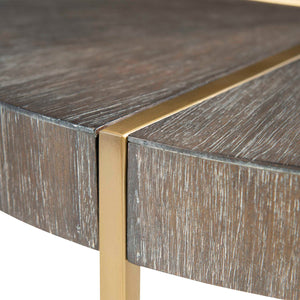  Round Acacia Veneer Accent Table | Oroa.com