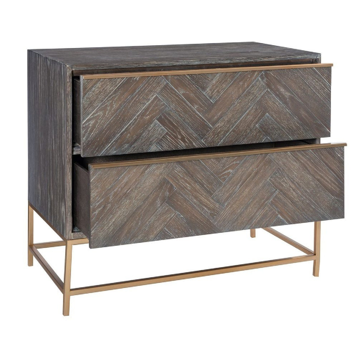   Modern European furniture - Oak Herringbone 2-Drawer Chest  - www.oroa.com | Oroa.com