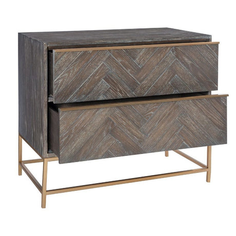   Modern European furniture - Oak Herringbone 2-Drawer Chest  - www.oroa.com | Oroa.com