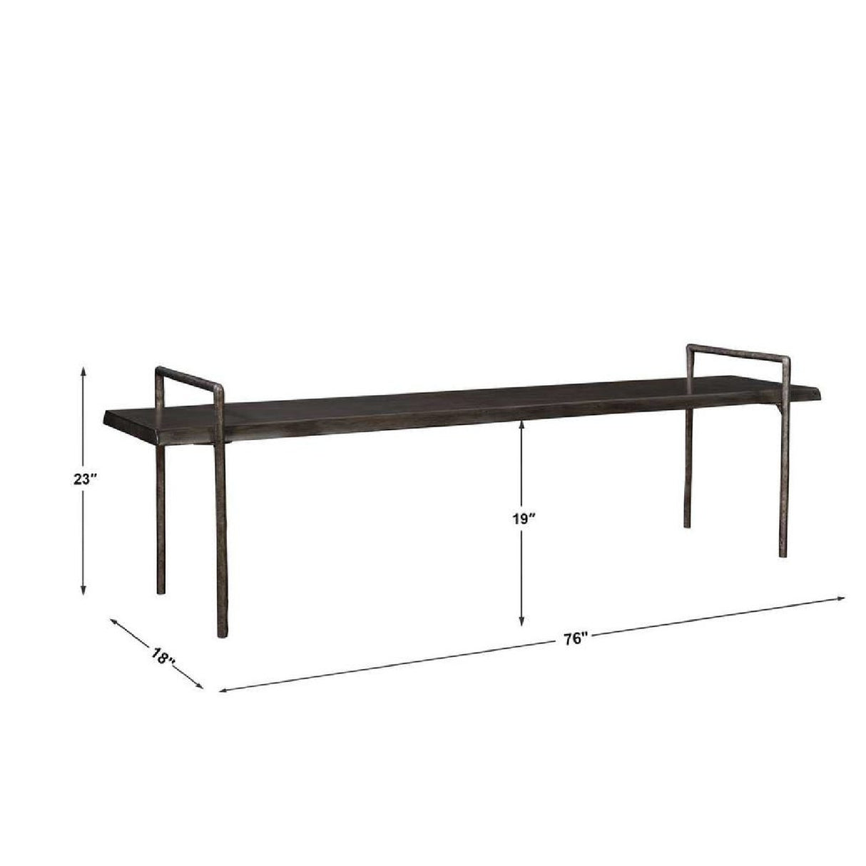   Modern European furniture - Gray Acacia Wood Bench - www.oroa.com | Oroa.com