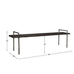  Modern European furniture - Gray Acacia Wood Bench - www.oroa.com | Oroa.com