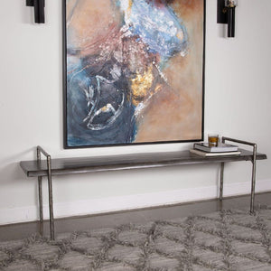   Modern European furniture - Gray Acacia Wood Bench - www.oroa.com | Oroa.com