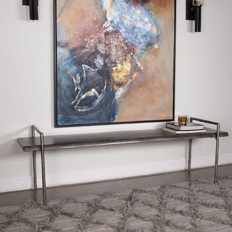   Modern European furniture - Gray Acacia Wood Bench - www.oroa.com | Oroa.com