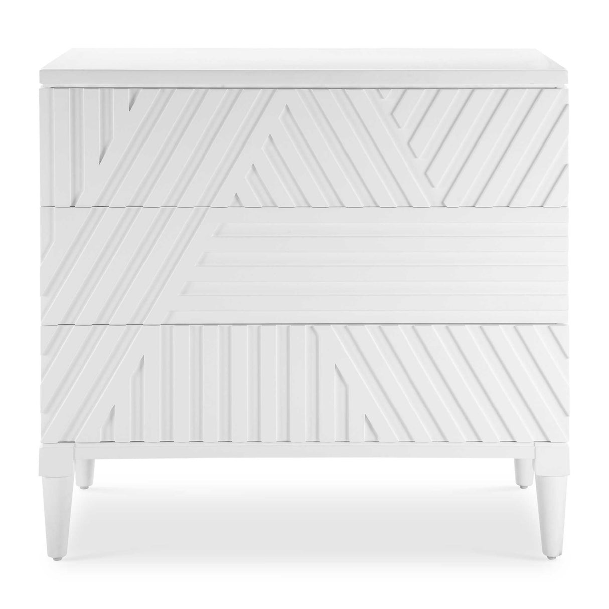   Geometric Carved 3-Drawer Chest | Oroa.com