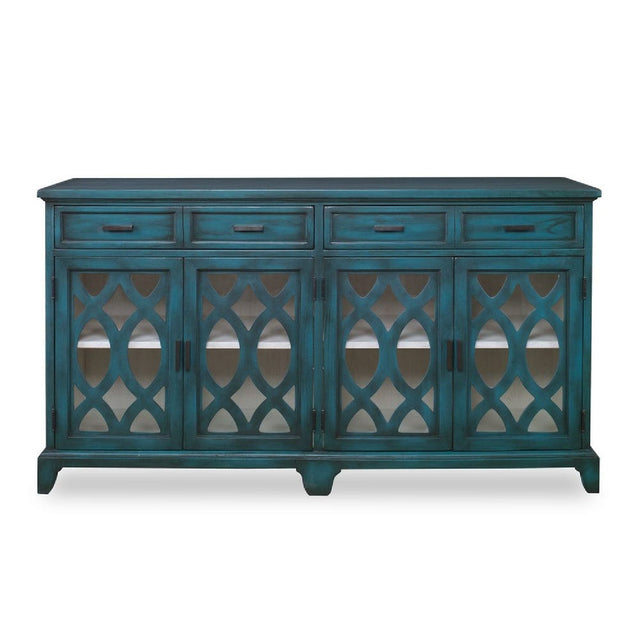 Modern European furniture - Green Wooden Cutouts Credenza - www.oroa.com