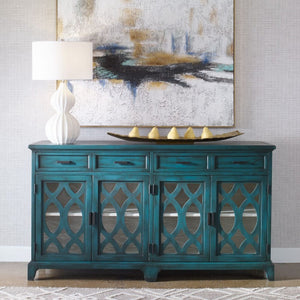   Modern European furniture - Green Wooden Cutouts Credenza - www.oroa.com | Oroa.com
