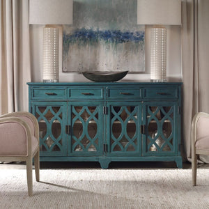   Modern European furniture - Green Wooden Cutouts Credenza - www.oroa.com | Oroa.com