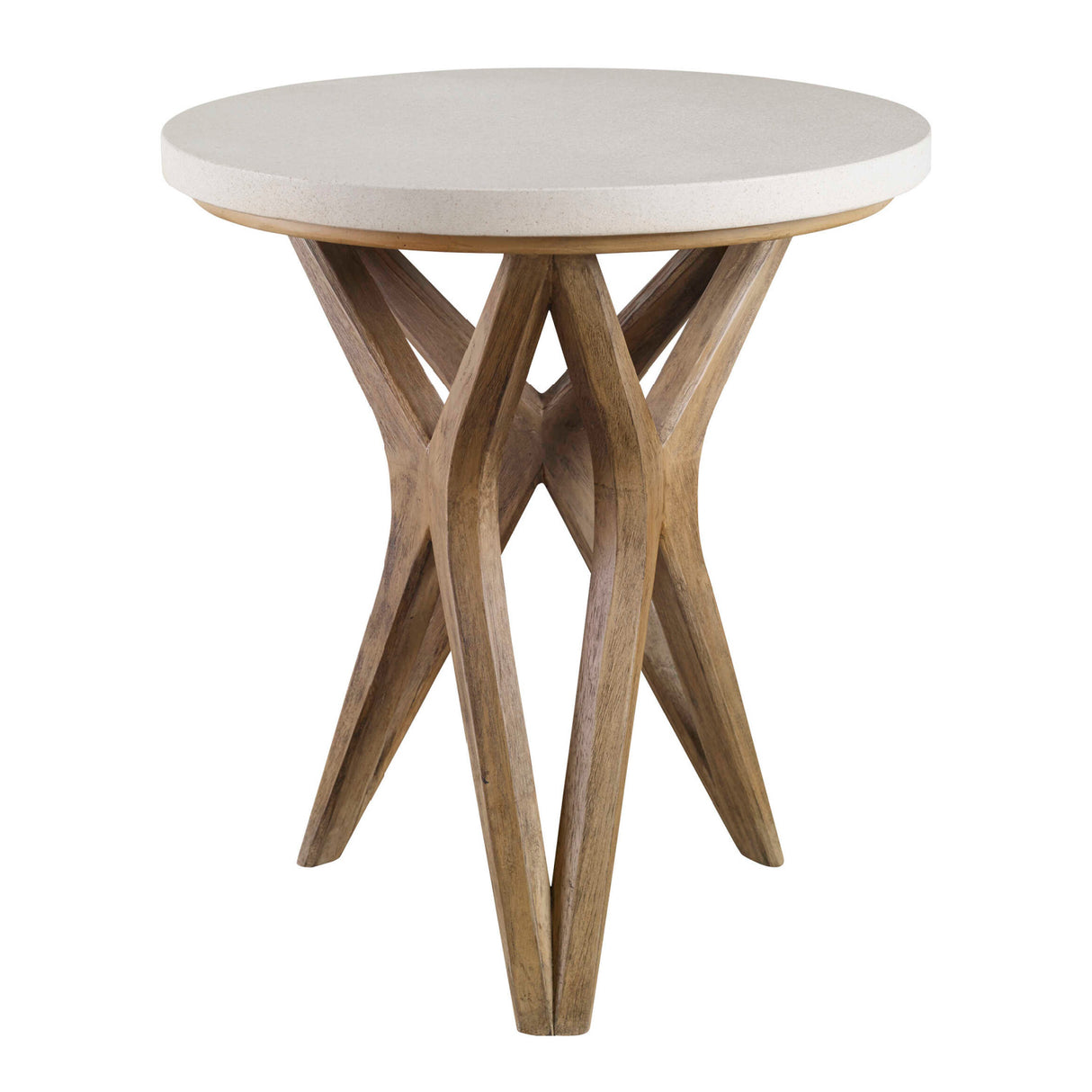   Modern European furniture - White Limestone Round Side Table - www.oroa.com | Oroa.com