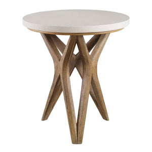   Modern European furniture - White Limestone Round Side Table - www.oroa.com | Oroa.com